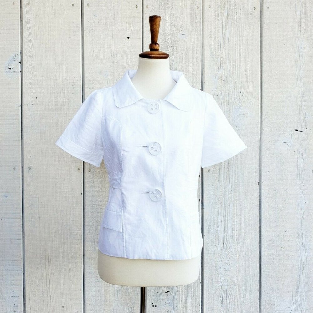 Lucy & Laurel Anthropologie Linen Top Size Small S